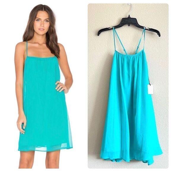 NWT Jack by BB Dakota Emerald Green Chiffon Dress - Picture 1 of 10